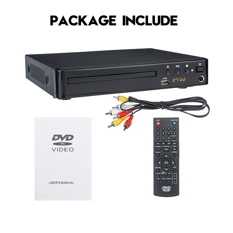 HD DVD Player Support USB Port LCD DVD Player Compact Region Stereo Video MP4 MP3 CD USB Remote Control for TV Home