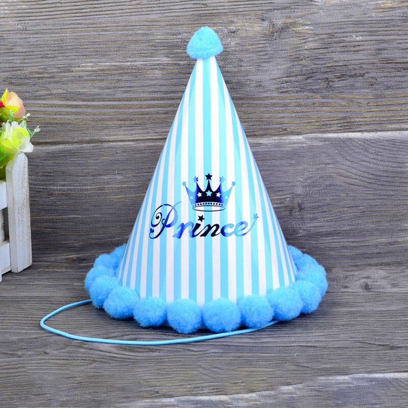 1pc Mini Party Hat Birthday Cap Boy And Girl First Birthday Flash Pointed Hat Party Decoration Blue Birthday Hat: 9