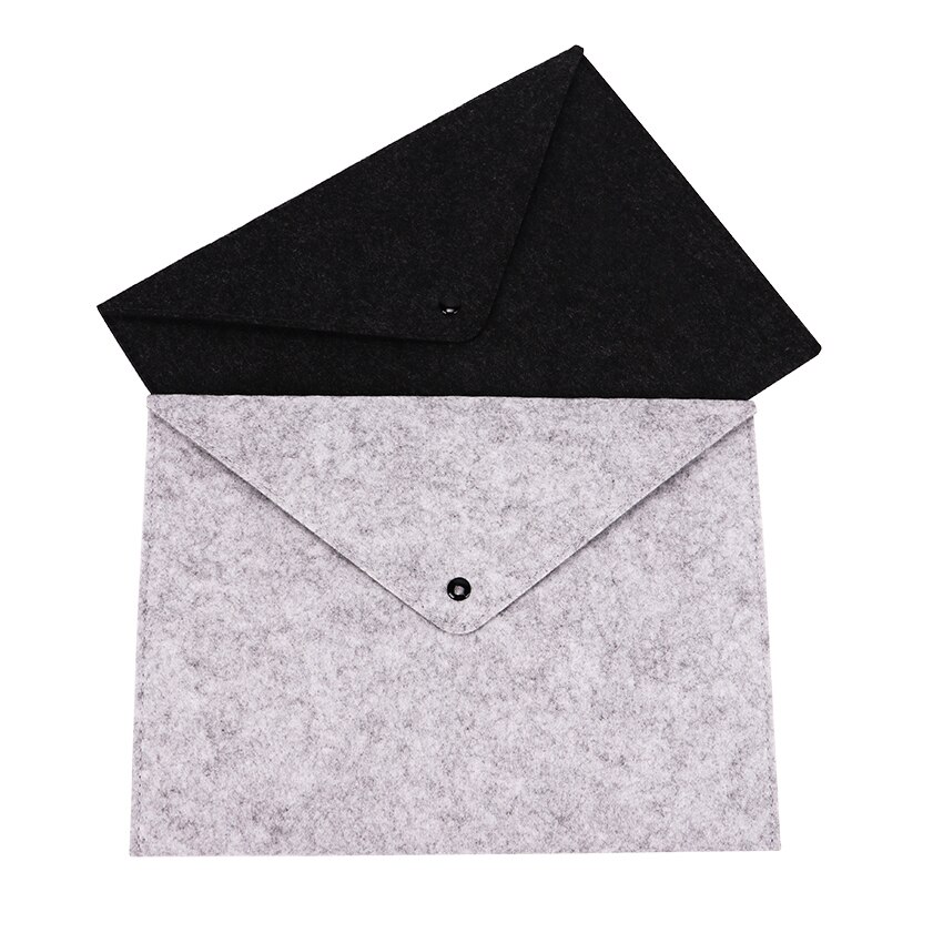 1PC Office Supplies Simple Solid A4 Big Capacity Document Bag Business Briefcase File Folders Chemical Felt Filing Products