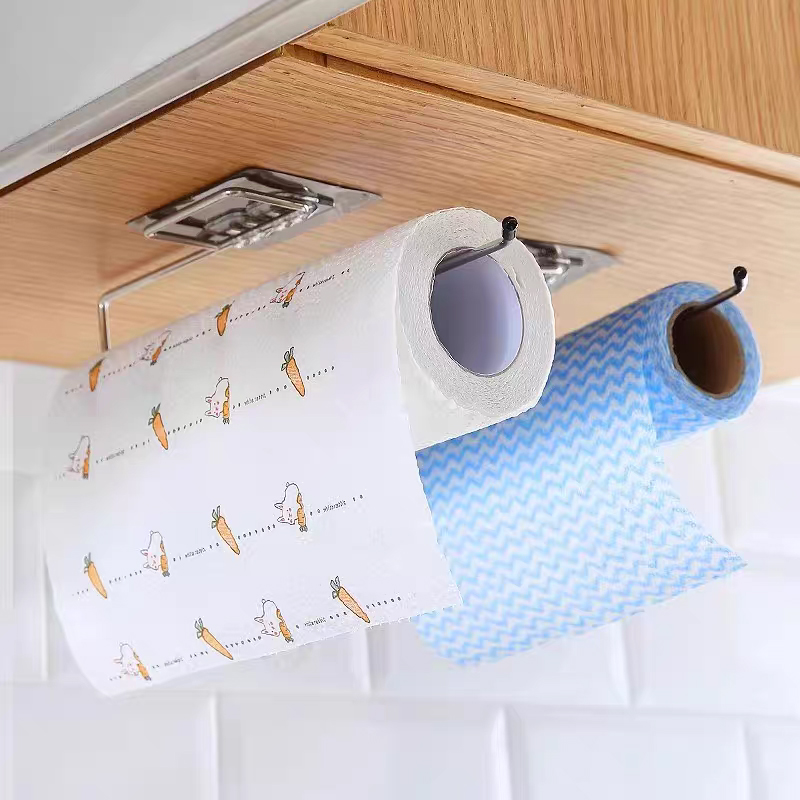 Porte-serviettes en papier, 1 pièce, support pour serviettes, robinet de cuisine, Gadgets de salle de bains, porte-serviettes, fixation métallique, amélioration de l'habitat