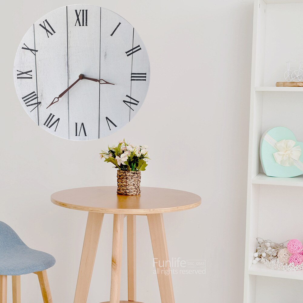Minimalist stripes Modern Wall Clock Vintage Wood Needle Horloges Living Room Office Decoration Home Decor Nordic Watch