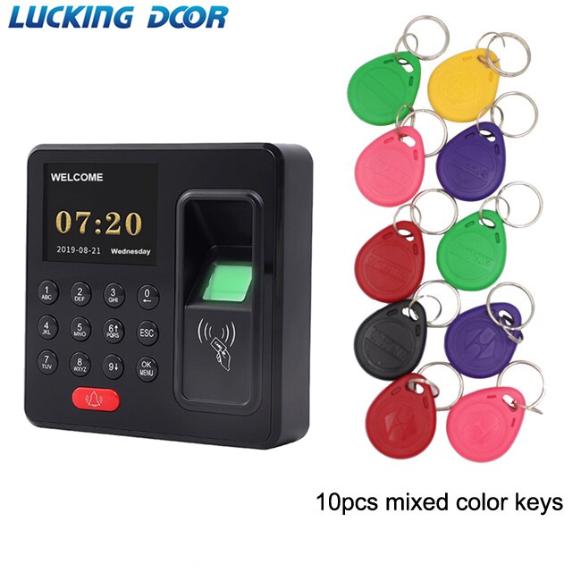 Fingerprint RFID Access Control System Smart Door Lock Electronic Gate Electric Magnetic Biometric Password lock: HY05 and 10 ID color
