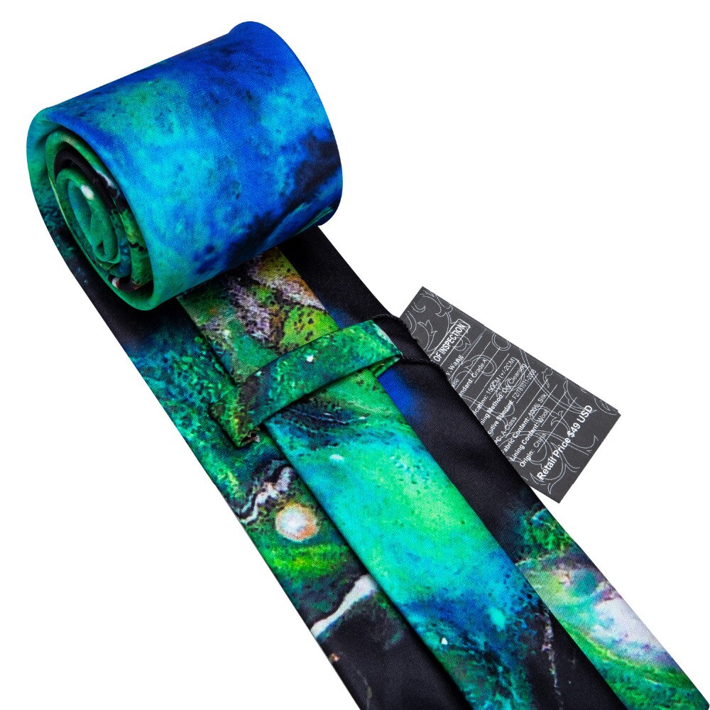 Men Necktie 100% Silk Mens Tie 7 Colors Print Ties For Men Wedding Barry.Wang Business Style Tie LS-07