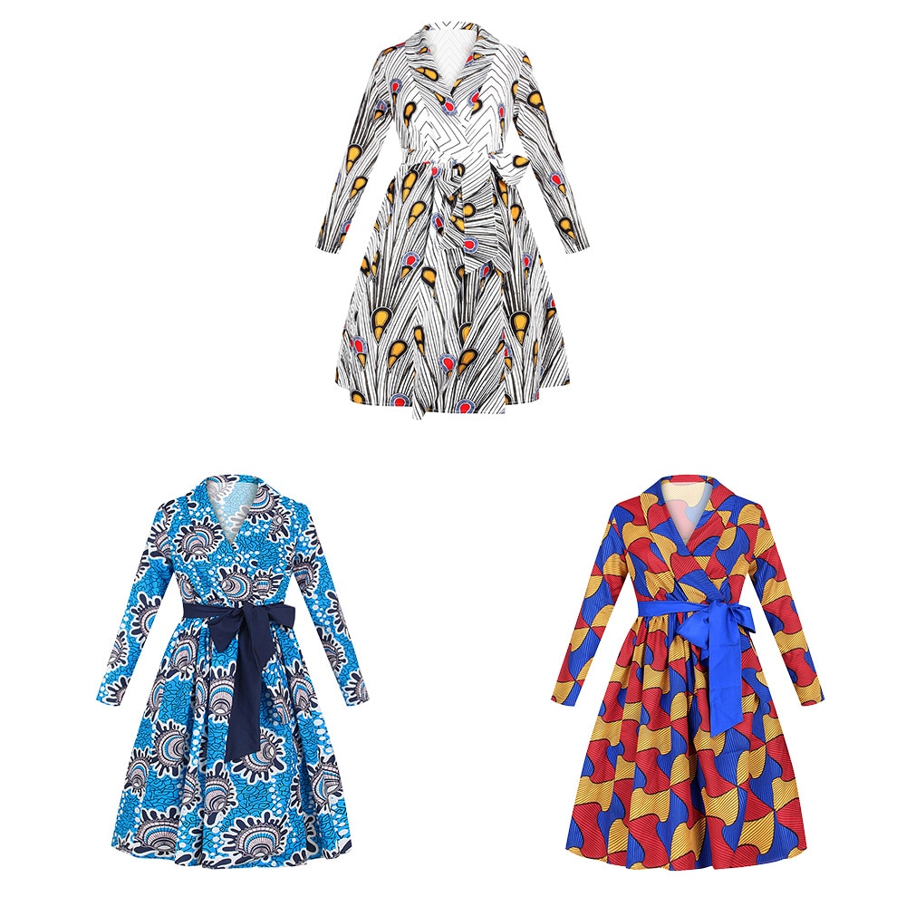 2020 nova moda vestidos africanos para as mulheres outono inverno dashiki áfrica estilo imprimir rico bazin dashiki vestidos midi superior