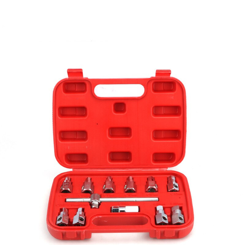 Conjunto de escorredor de óleo quadrilateral e hex, 12 peças, conjunto para substituição, dreno de óleo, plug, ferramenta de reparo de carros, ferramentas automotivas