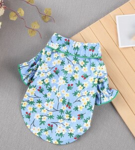 Pyjama pour animaux de compagnie en coton d'été pour petits chiens chats renard ours imprimé chien combinaison chiot chat vêtements Yorkshire vêtements manteaux: Rose / XXL