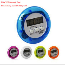 5 Colors Available Digital Alarm Clock Round LCD Digital Kitchen Countdown Timer Alarm With Stand Kitchen Cooking Timers