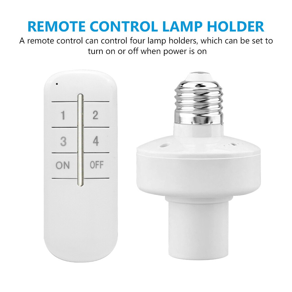1/2/3/4 * E27 Wireless Remote Control Light Lamp base oN/off Switch Socket Holder 20M Range RC Smart Device 110V 220V