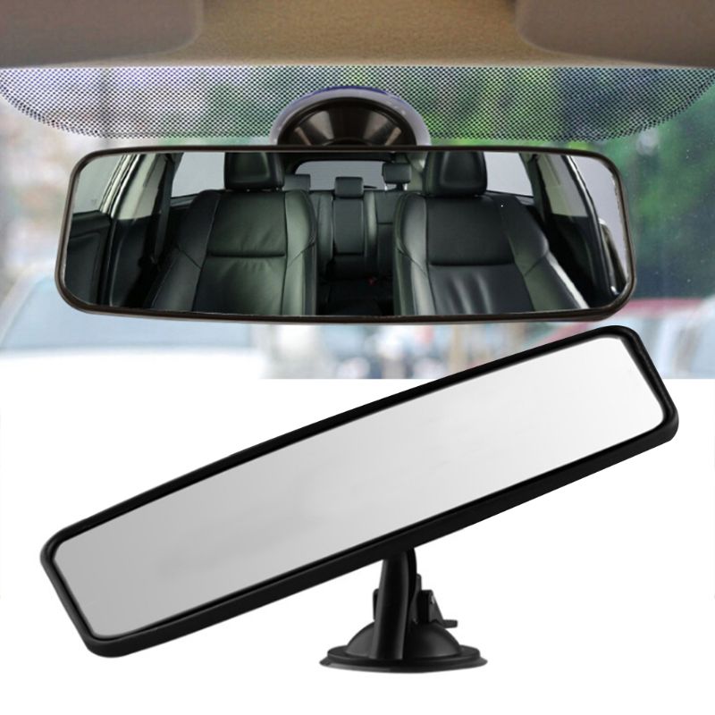 Rétroviseur Intérieur Universel Avec Ventouse 200x60 Mm - Grand Champ De Vision, Anti-Éblouissement, Pour Voiture, SUV, Bateau