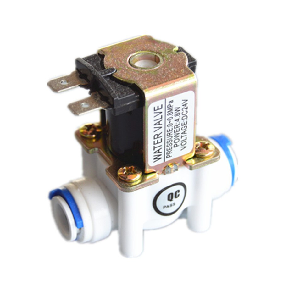 24Vdc plastic solenoid valve water valve Normally closed 3/8" ID9.5mm RO water purifier parts