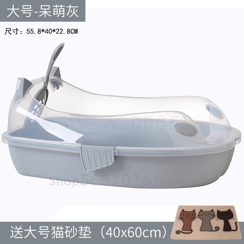 Cat Sand Pot Semi-closed Cat Toilet Anti-splash Small Kitten Feces Open Sand Pot Cleaning Supplies Big Size: Model8