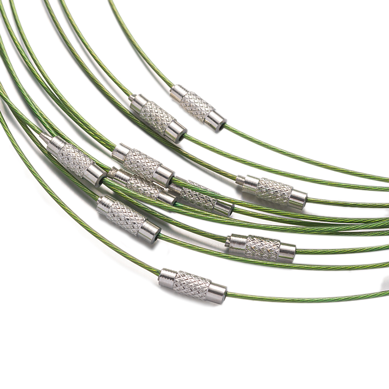 10pcs 46cm Stainless Steel Necklace Wire Cord Choker Chain with Brass Screw Clasp For DIY Jewelry Making Supplies Accessories