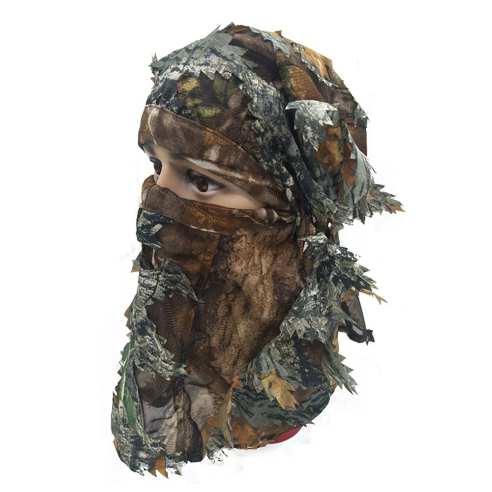 Jagd Tarnung Maske Blatt Wald Atmungsaktive Kopfbedeckungen Volle Gesicht Camo Millitary Jagd Deckel Zubehör