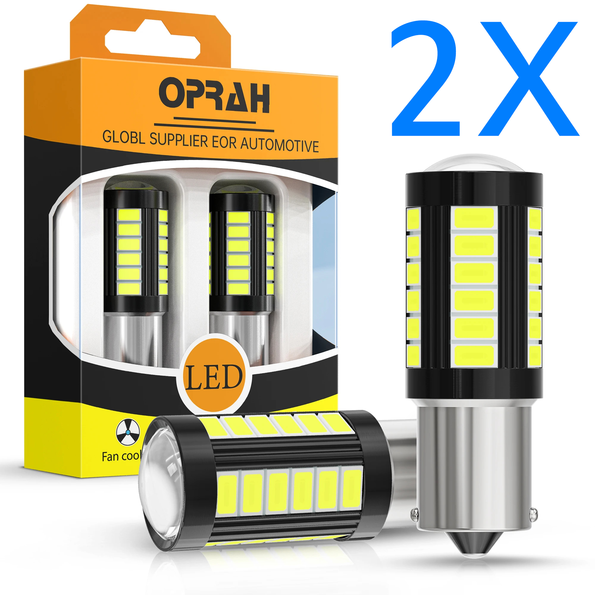 2X 1156 ba15s P21W 5630 33SMD BAU15S PY21W 1157 7440 W21W W21/5W 7443 ampoules CANBUS feu de recul clignotant blanc 12V 24V