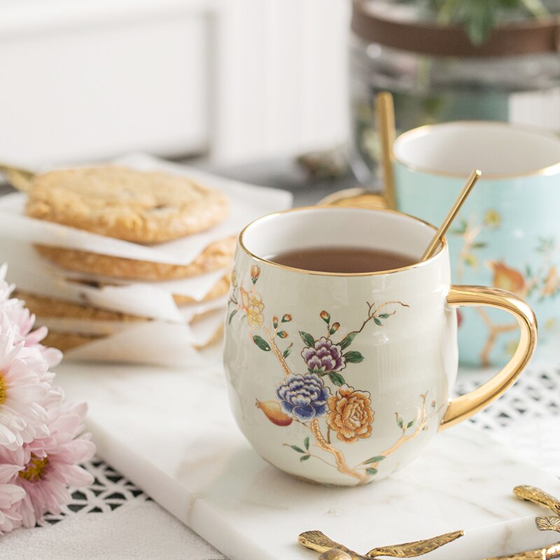 Ceramic mug bone porcelain couple coffee cup personality trend