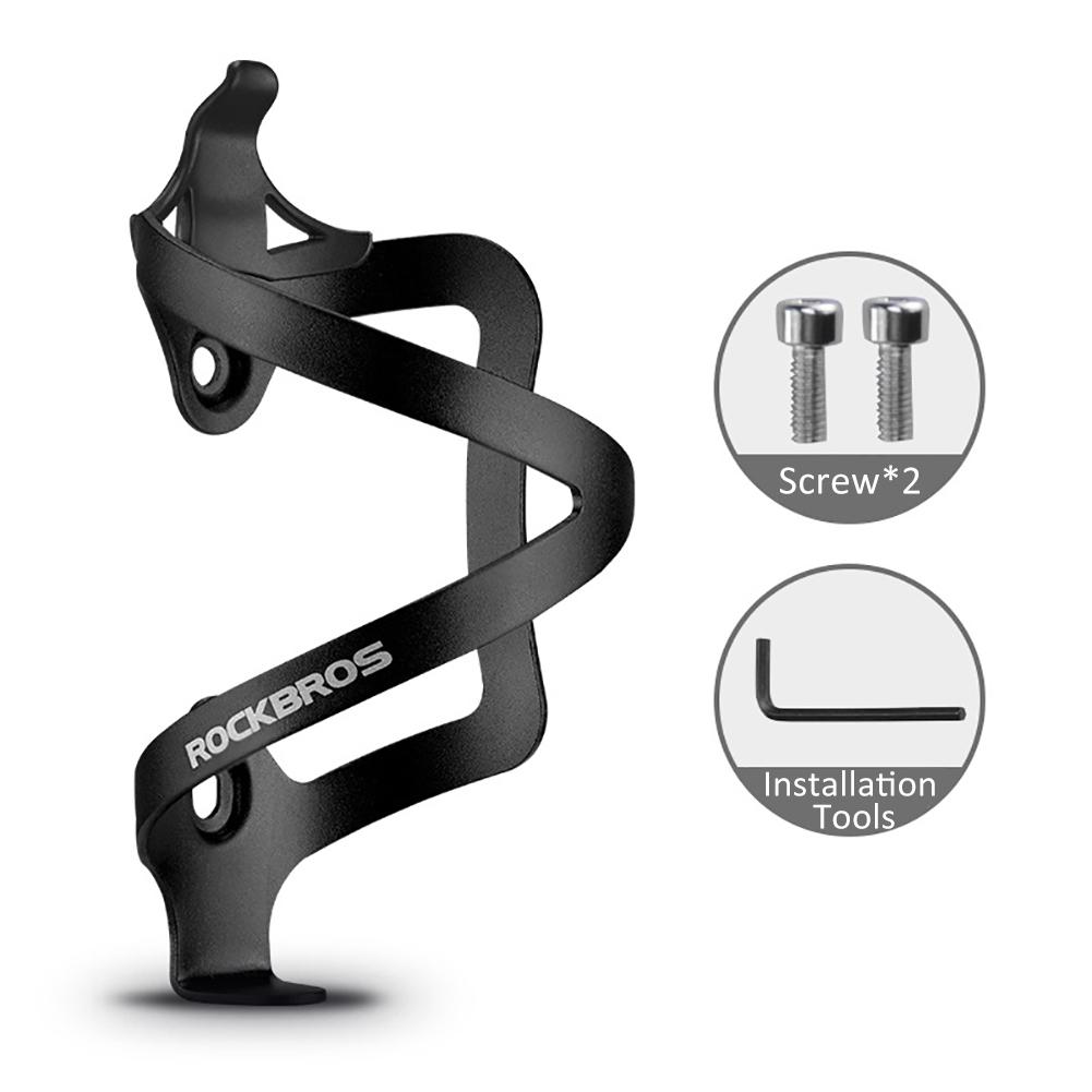 Fietsen Bidonhouder Fiets Bekerhouder Aluminium Een stuk Mountainbike Water Bekerhouder Rijden Accessoires Eenzijdige: Black