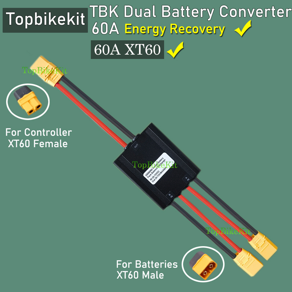 Ebike 20V-72V 60A/80A/120A Dual Batterie Entladung Konverter Anschluss Adapter Switcher Zwei Doppel Batterie symmetrische Entladung: YELLOW