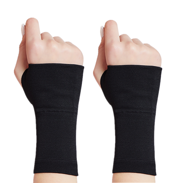 1 Pair Elastic Wristbands Fitness Yoga Wrist Palm Support Crossfit Powerlifting Gym Palm Pad Protector Wrist Wraps Guard Band: Palm support-Black / XL