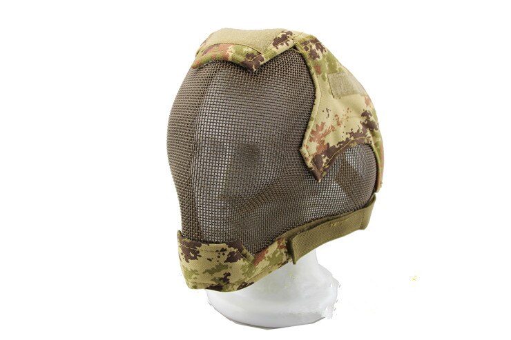 Duty Volgelaatsmasker Een grade staal mesh beschermende masker beschermende masker oor V6 zwart