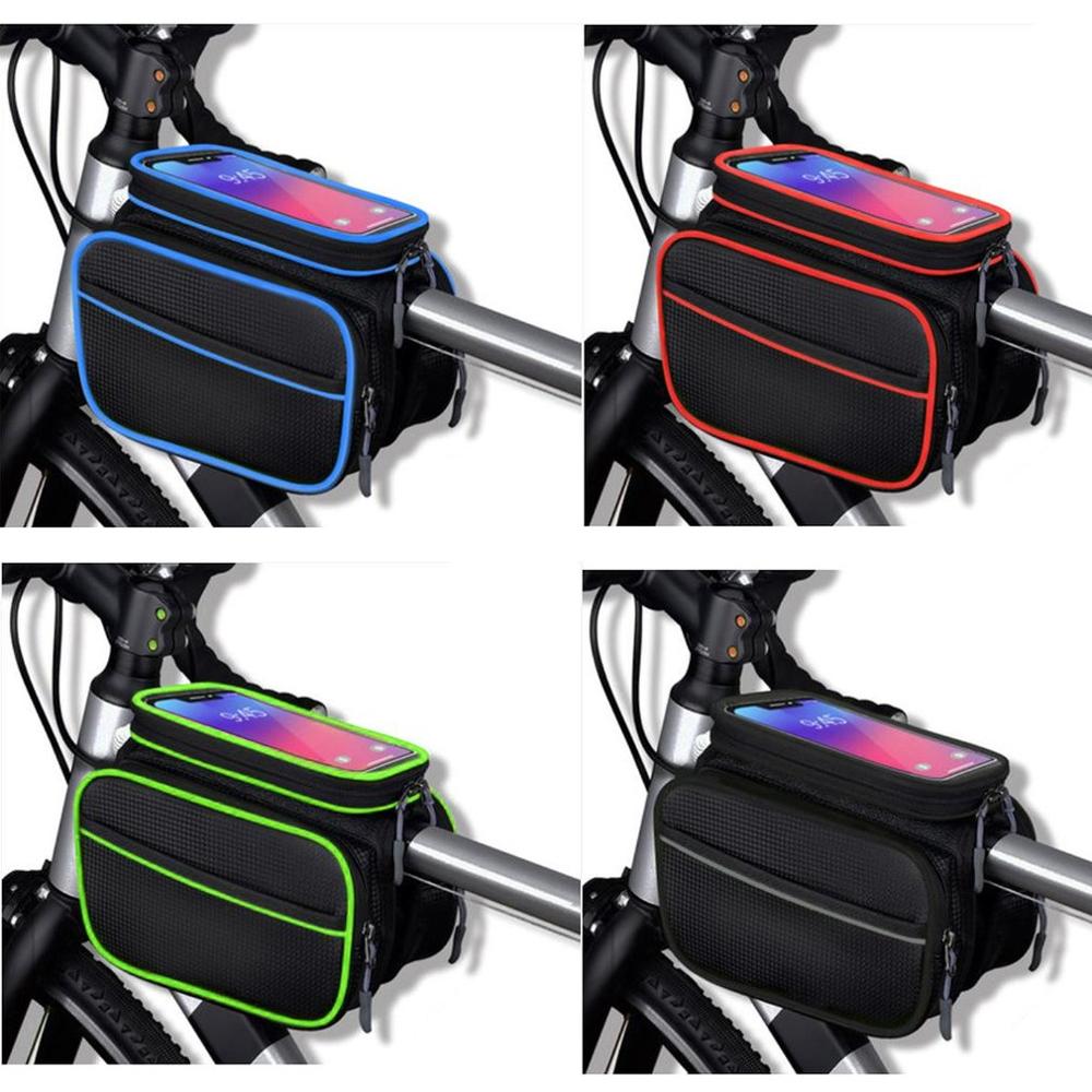 Lage Prijs Fiets Mobiele Telefoon Zak Mountainbike Touch Screen Zak Dubbele Zadeltas Fiets Zadeltas Bovenste Buis Tas beam Zak