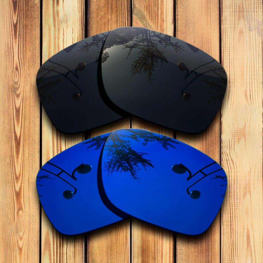 100% precisamente cortar lentes polarizadas de substituição para holbrook xl óculos de sol cor preta sólida-escolhas: Black -Deep Blue