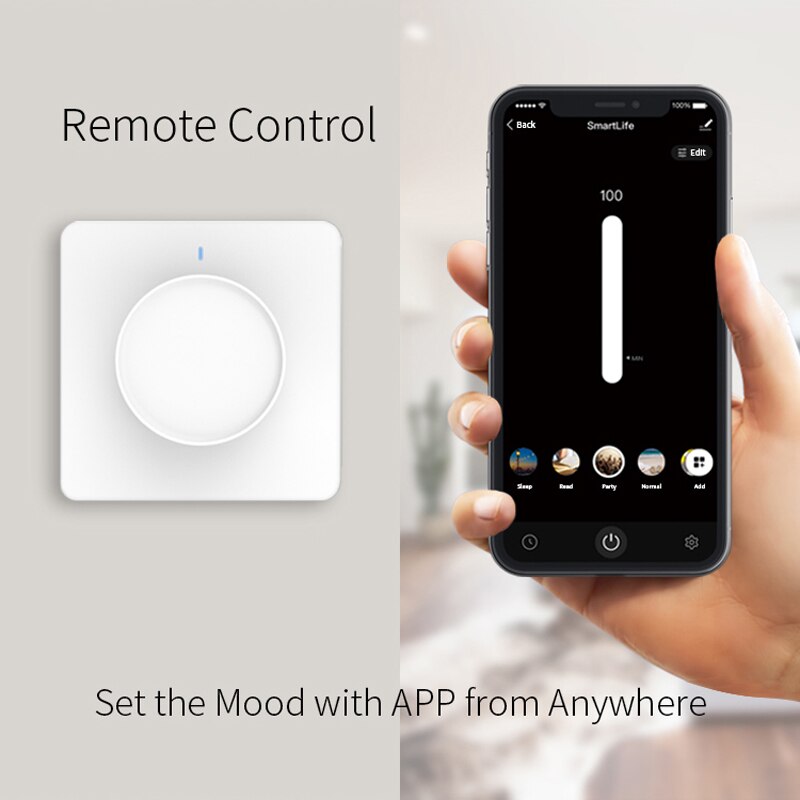 Tuya zigbee smart dimmer switch fjernbetjening roterende lysdæmper kontrol kompatibel med alexa google home assitant