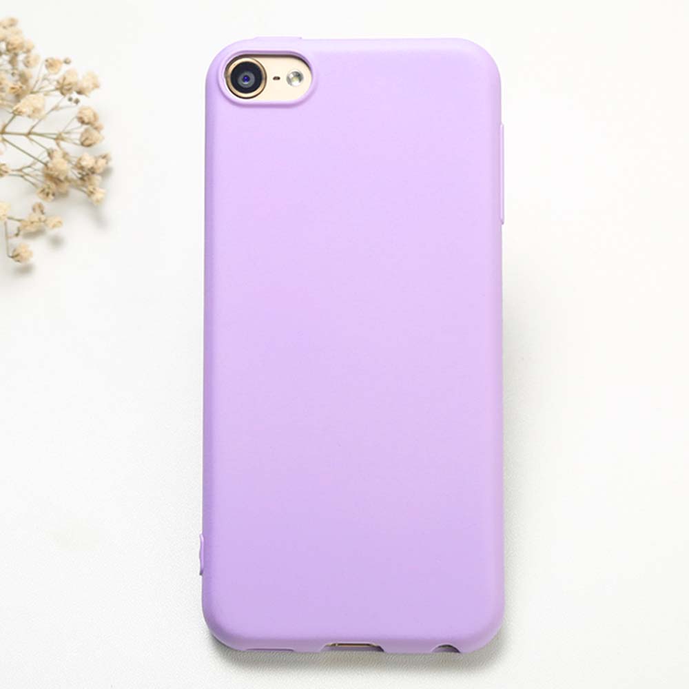 2-in-1 Soft Protective Shell Skin Case Cover for Apple iPod Touch 7 7th 6 6th 5 Tempered Glass Screen Protector: Brown