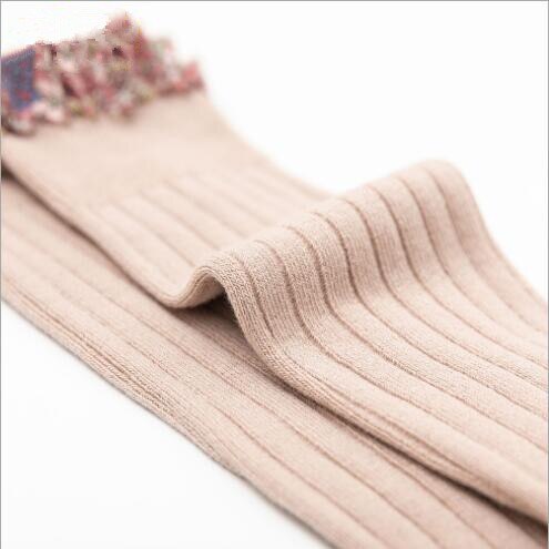 0-8 Jaar Lente Zoete Meisje Tube Sokken Kleine Bloem Kant Baby Sokken Mode All-Match prinses Sokken