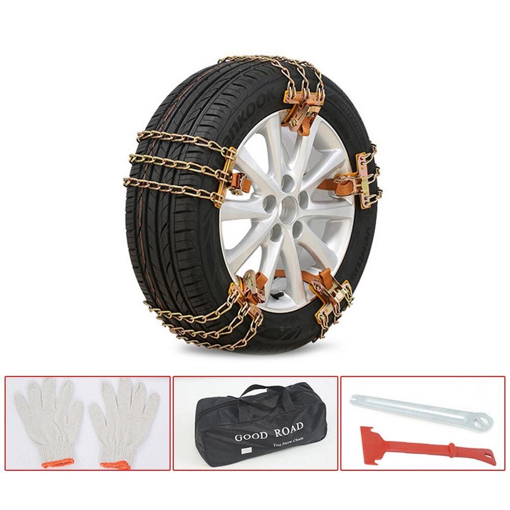 Universal Car Tire Snow Chain Metal Snow Chain Bold Manganese Steel Broken Ice Nail Wear-resistant Mud Snow Sand Car Accessories