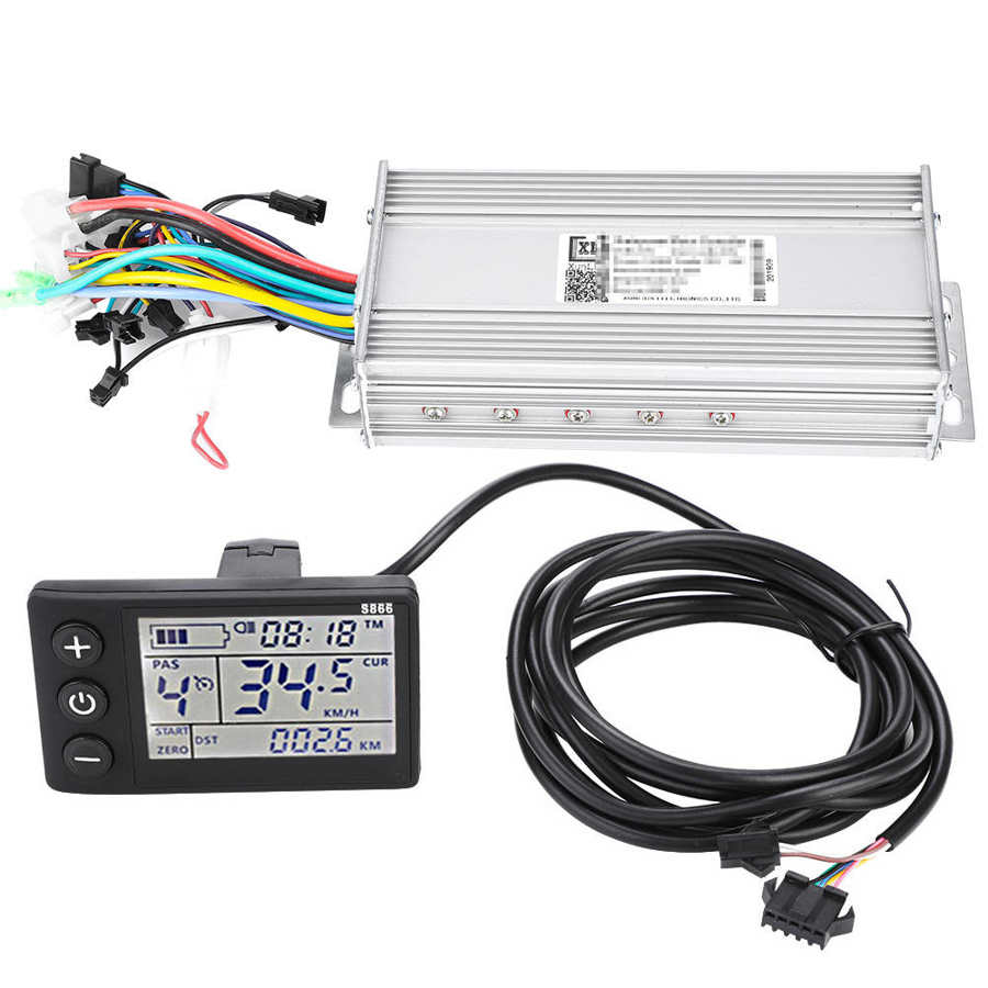 24V 36V 48V 60V 450W 500W 1000W Electric Bike Controller LCD Display Panel E-bike Scooter Brushless Controller Kit E-bike Parts