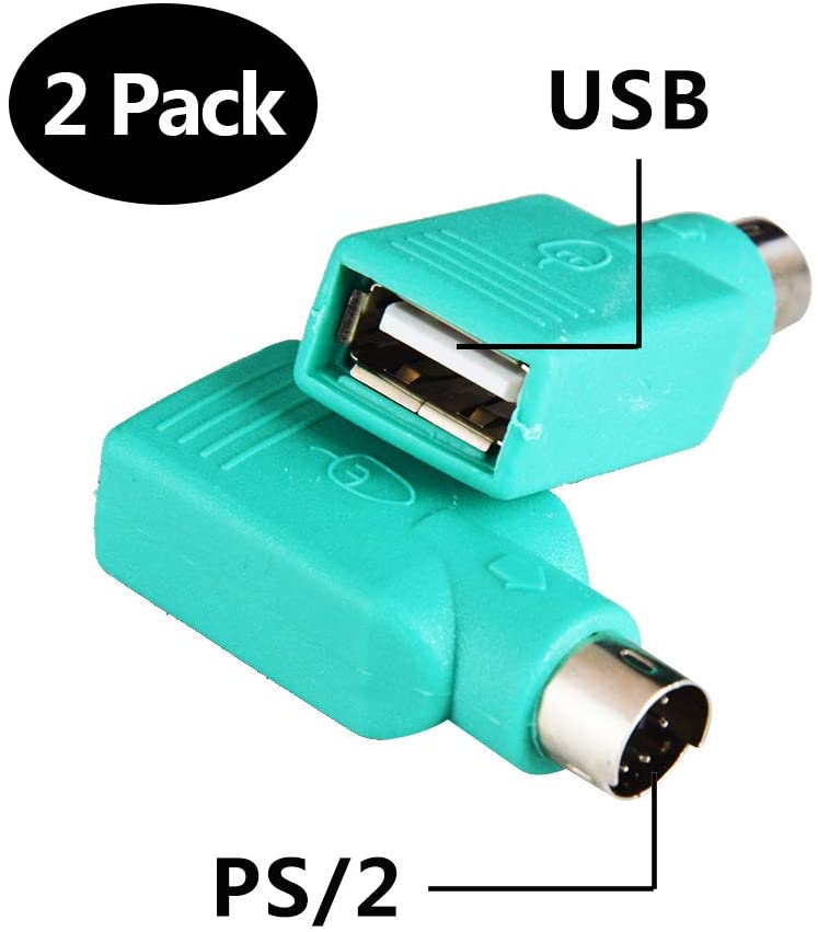PS2 Naar Usb Vrouwelijke, Ps/2 Male Converter Changer Adapter 2Pack