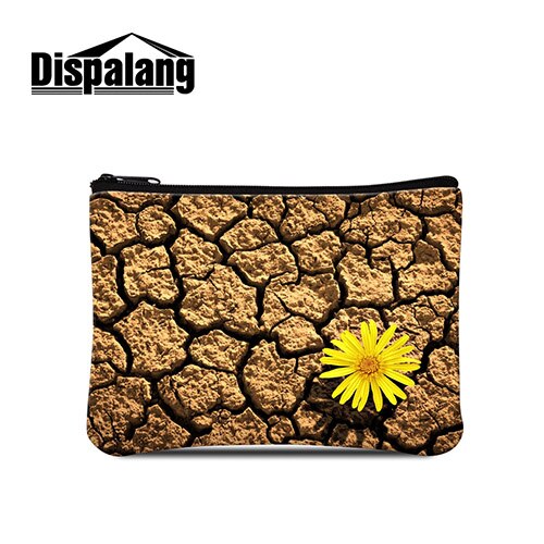 3D Prints Animal Elementen Foto op Mini Portemonnees DIY Personiltion Zak Kleine Portemonnee voor Jongens Kleine Vrouwelijke Cosmetische Pouch: Lavendel