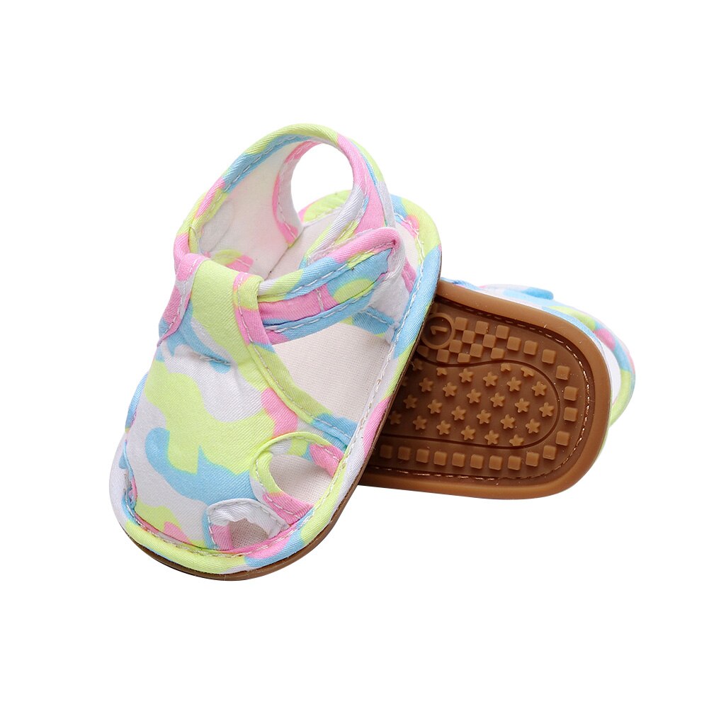 Unisex baby sommer sandaler anti-skrid gummisål camouflage prewalkers krybbe sko sneakers