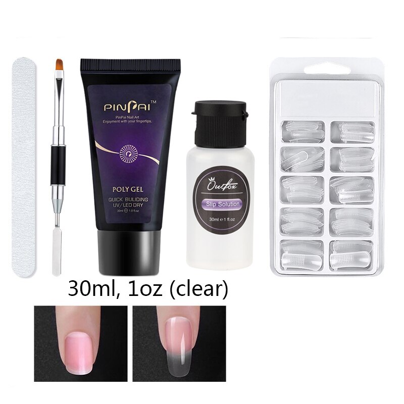 Poly Nagel Gel Kit Mit UV Lampe Für Verlängerung Set Maniküre Acryl Hybrid UV Gel Polnischen Kunst Lack Set Schnell builder Permanant: 3