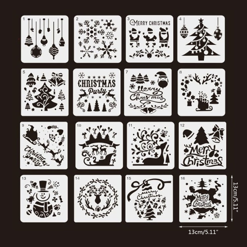 Boże narodzenie szablon robić rysowania wzornik malowanie Scrapbooking tłoczenie tłoczenie sztuka DIY rękodzieło Dziennik dekoracyjne