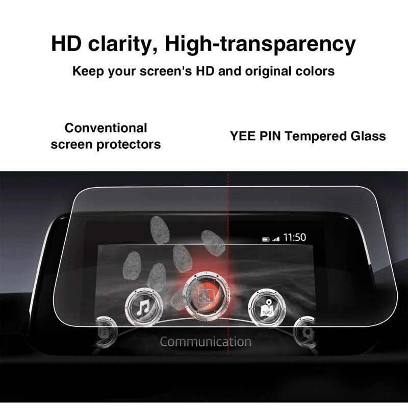 1pc stål skærm beskyttelsesfilm til mazda cx -5 cx5 cx 5 bil gps navigation hærdet glas skærmbeskyttelsespind