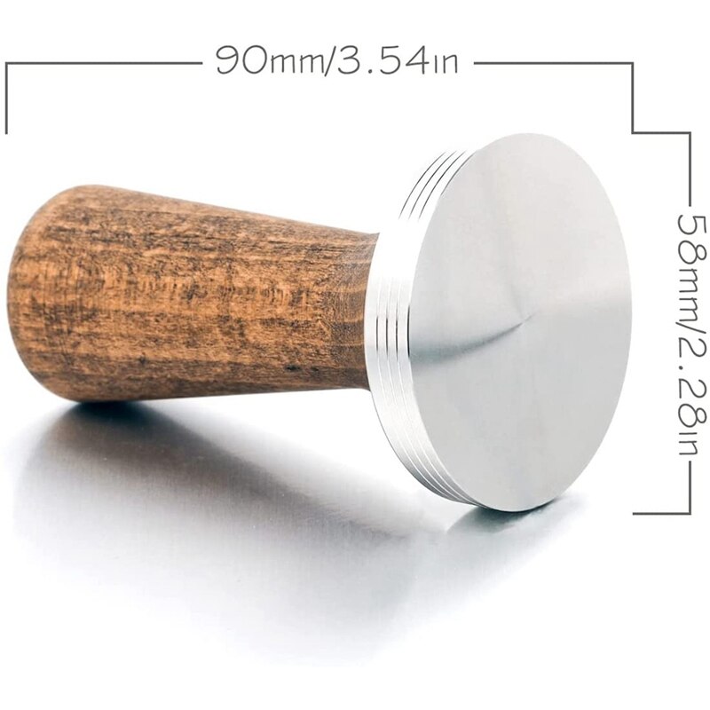 58mm Espresso Coffee Calibrated Pressure Tamper Fl... Grandado