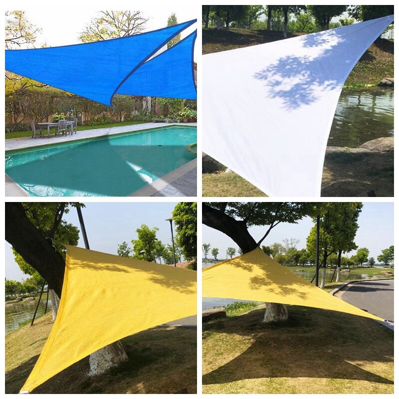 3x3x4.3m Driehoekige Zonnescherm Sail Waterdicht Zon Onderdak Tuin Patio Zwembad Shading Doek Luifel Camping Picknick tent 16 Kleuren