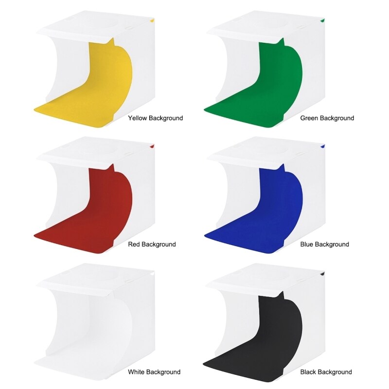 Bærbar sammenfoldelig lysboks fotografering studio softbox led lys soft box telt kit til telefon dslr kamera foto baggrund
