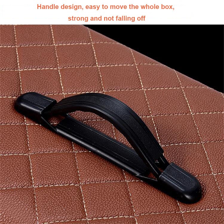 Car storage bag PU leather trunk storage box storage bag foldable car trunk storage and finishing high-end luxury storage box