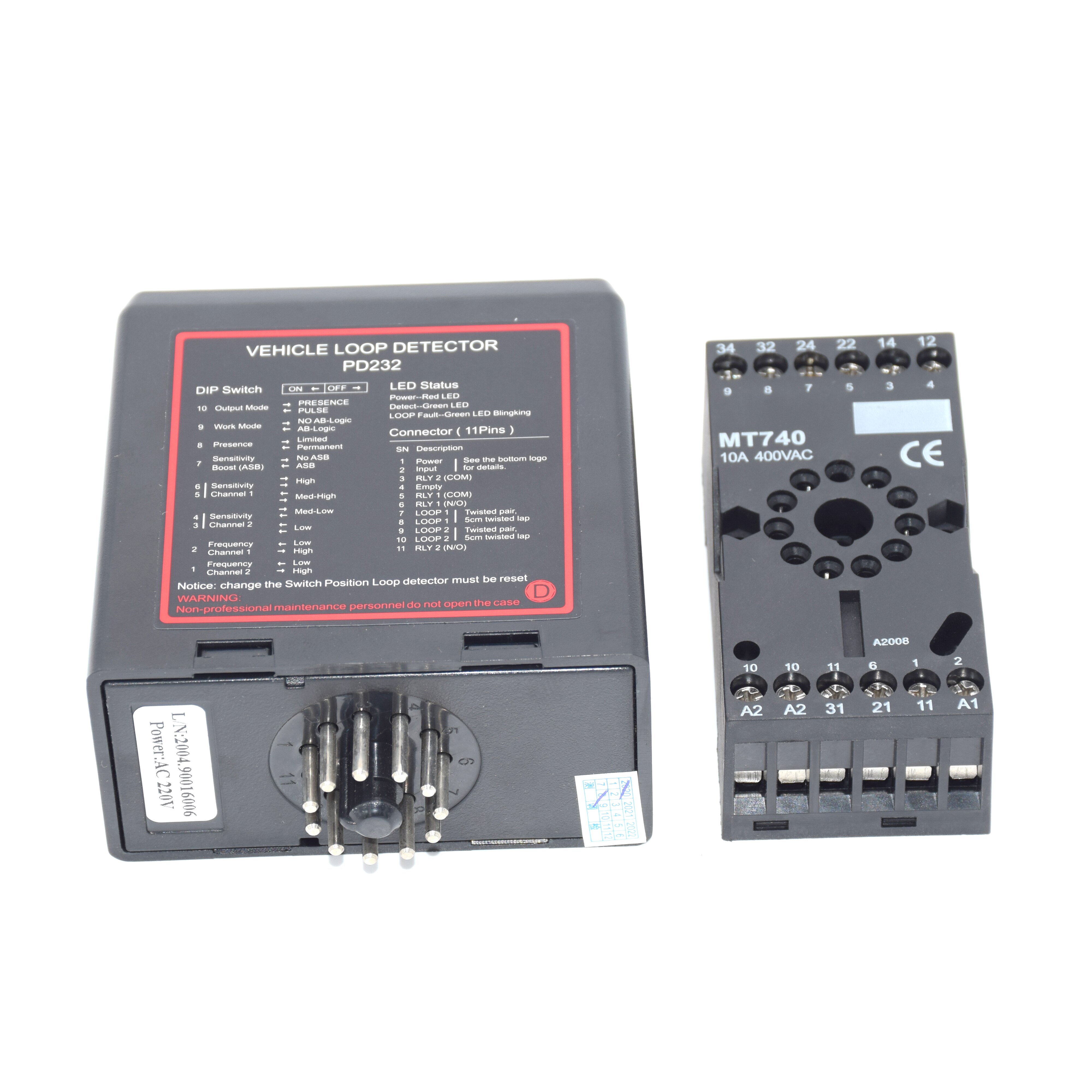 AC110/220V Double Channel Inductive Vehicle Loop Detector