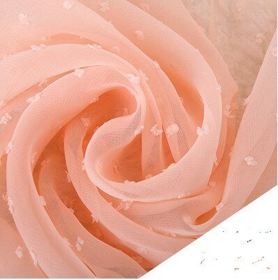 Stoffer til bryllupsdekoration prikbroderi udsmykket chiffon kjole skjorte stof gør-det-selv beklædningsgenstand tilbehør  d531: Champagne