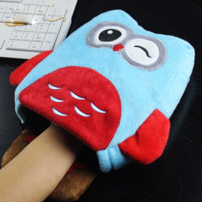Heating Mouse Mad Cartoon Winter Warm Mouse Pad Thick Cartoon Plush Hand Warmer Heated Mouse Mat USB Port with Wristguard