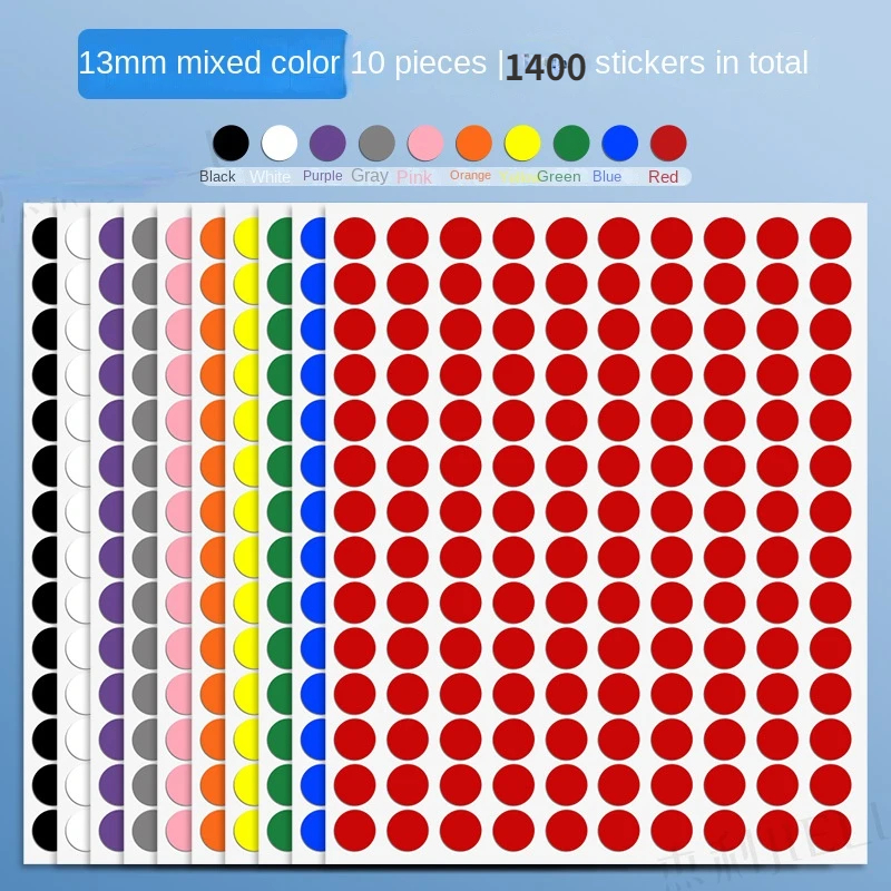 10 Sheet Colored Dot Stickers Round Color Coding Labels Polka Circle Dot Label Sticker for Office,Classroom Party Decoration: Yellow