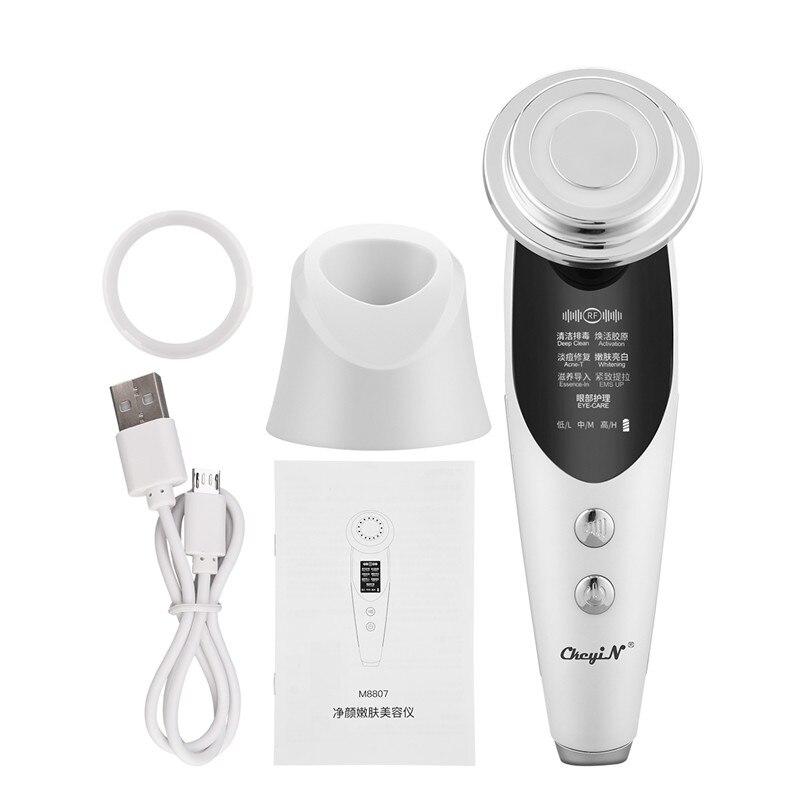 CkeyiN Radio Frequency Face LED Massager Skin Rejuvenation Whitening EMS Photon Lifting Micro-Current Face Lifting Anti-Wrinkle: Green