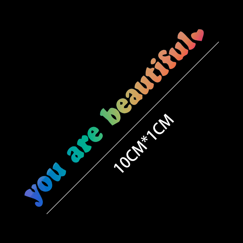 Auto Innen aufkleber, Text aufkleber, Sie sehen schön aus, Innendekoration, Rückspiegel, aufkleber, kreative PVC: Beige