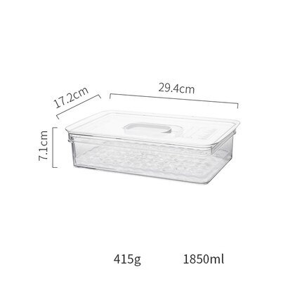 réfrigérateur alimentaire conteneurs de stockage avec couvercles cuisine stockage joint réservoir en plastique séparé légumes fruits frais boîte grand Ml: B4