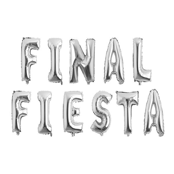 FINAL FIESTA Bachelorette, Wedding, Bridal Shower Party Balloon Letter Decorations. 16 Inch Balloons Bridal Celebration Decor