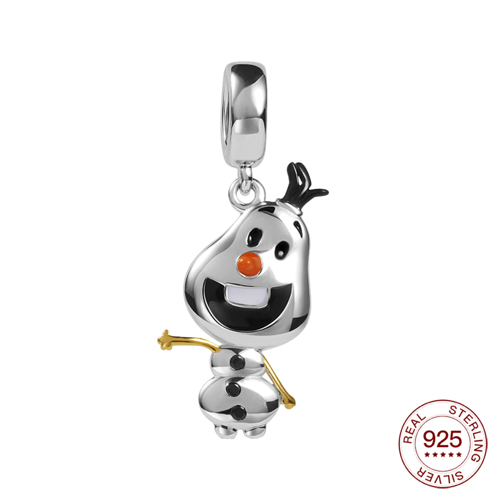Bague à breloques en argent 925 pour femmes, bijou en forme de cœur, rond, original, bricolage, collier de perles,: BMT697