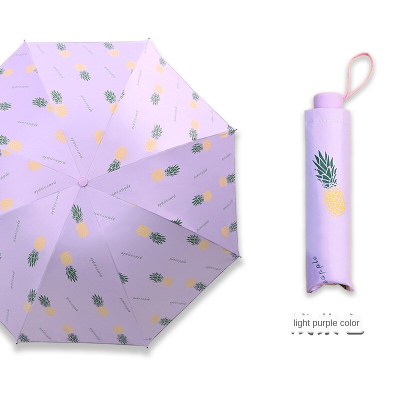 Erdbeere aufbringen Regenschirm Falten Anti-Uv Regen Regenschirm Sonnenschirm Sonnenschutz Obst Regenschirm: F